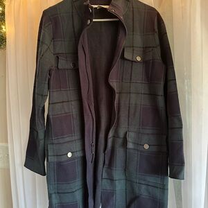 Max Studio Plaid Coat